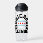 Chicago, Illinois Trinkflasche (Rückseite)
