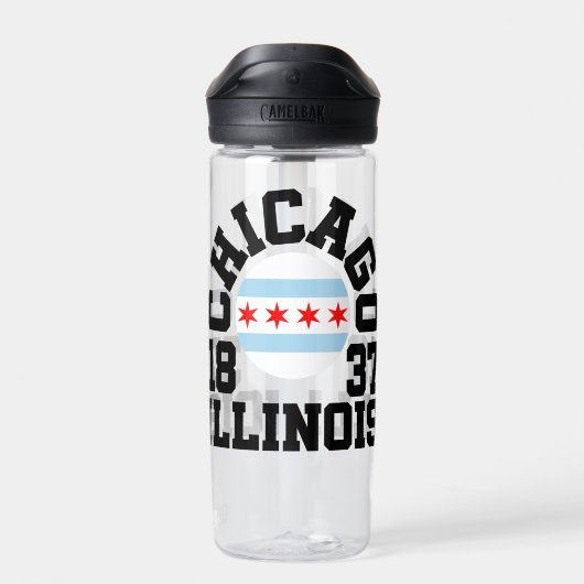 Chicago, Illinois Trinkflasche (Rückseite)