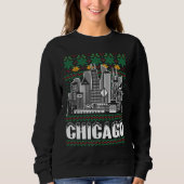 Chicago Illinois Ugly Christmas Sweatshirt (Vorderseite)