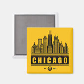 Chicago Illinois United Staaten Magnet (Vorderseite/Rückseite)