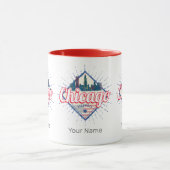 Chicago Illinois United Staaten Retro Skyline USA Tasse (Zentrum)