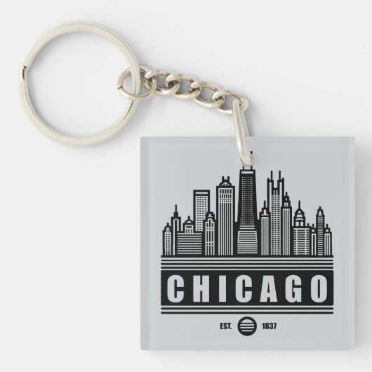Chicago Illinois United Staaten Schlüsselanhänger (Vorderseite)