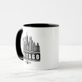Chicago Illinois United Staaten Tasse (Vorderseite Links)