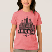 Chicago Illinois United Staaten Tri-Blend Shirt (Vorderseite)