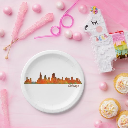 chicago Illinois US City skyline v01 Pappteller (Party)