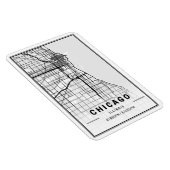 Chicago Illinois USA City Travel City Map Magnet (Rechte Seite)