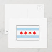 Chicago, Illinois USA Flag Postkarte (Vorne/Hinten)