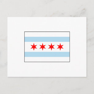 Chicago, Illinois USA Flag Postkarte