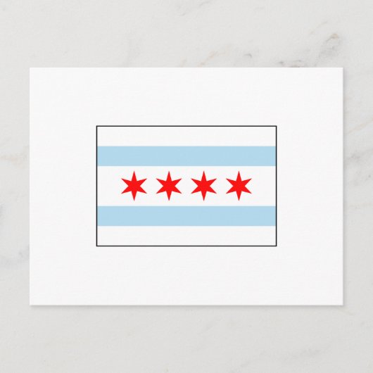 Chicago, Illinois USA Flag Postkarte (Vorderseite)