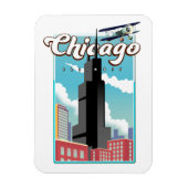 Chicago Illinois USA Reiseplakat Magnet (Vertikal)