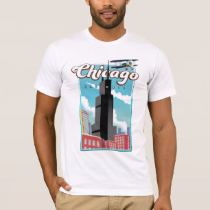 Chicago Illinois USA Reiseplakat T-Shirt