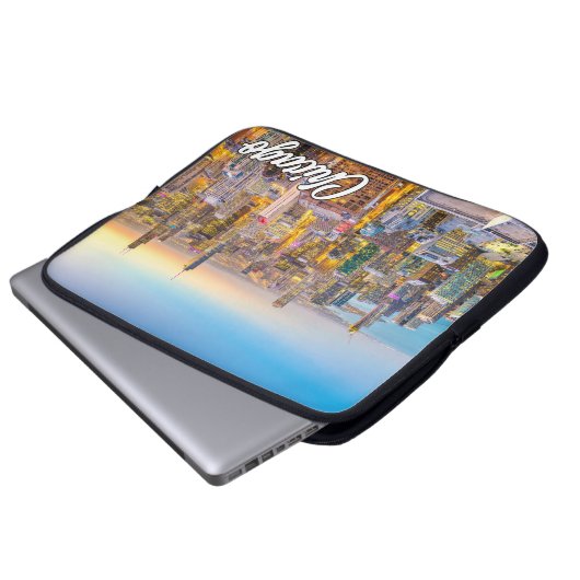 Chicago, Illinois, Vereinigte Staaten Laptopschutzhülle (Vorne Knopf)