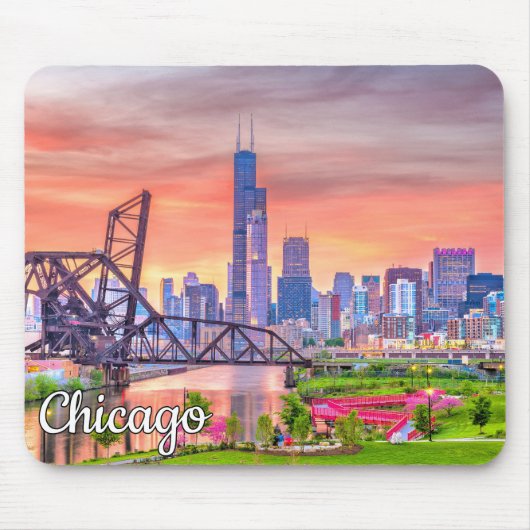 Chicago, Illinois, Vereinigte Staaten Mousepad (Vorne)