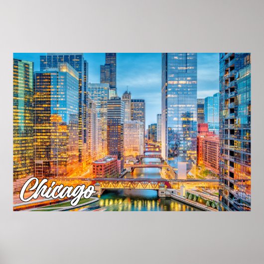 Chicago, Illinois, Vereinigte Staaten Poster (Vorne)