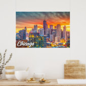 Chicago, Illinois, Vereinigte Staaten Poster (Küche)