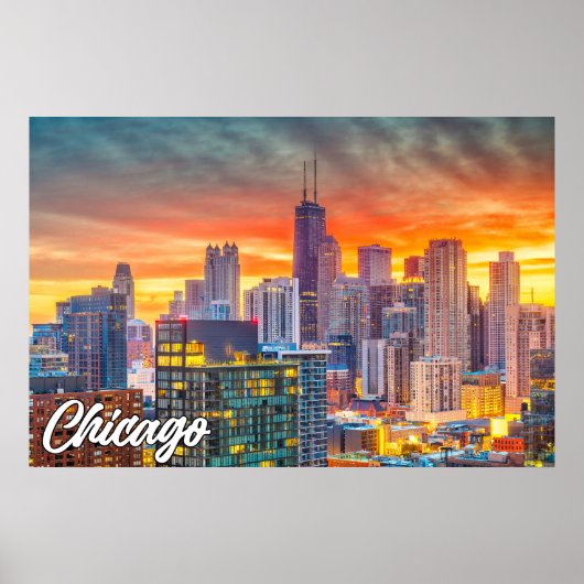 Chicago, Illinois, Vereinigte Staaten Poster (Vorne)