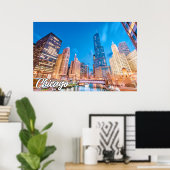 Chicago, Illinois, Vereinigte Staaten Poster (Heimbüro)