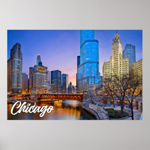 Chicago, Illinois, Vereinigte Staaten Poster