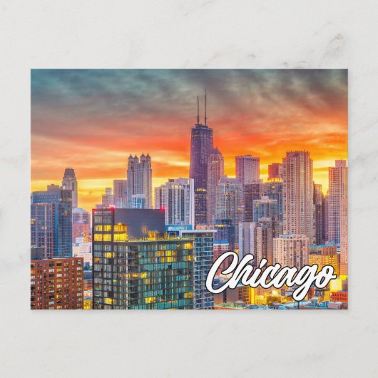 Chicago, Illinois, Vereinigte Staaten Postkarte (Vorderseite)