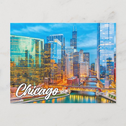 Chicago, Illinois, Vereinigte Staaten Postkarte (Vorderseite)