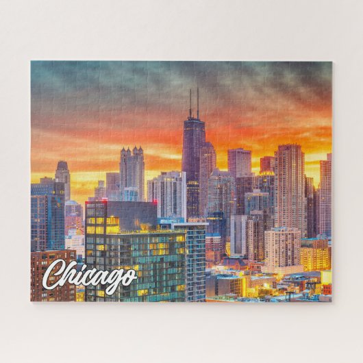 Chicago, Illinois, Vereinigte Staaten Puzzle (Horizontal)