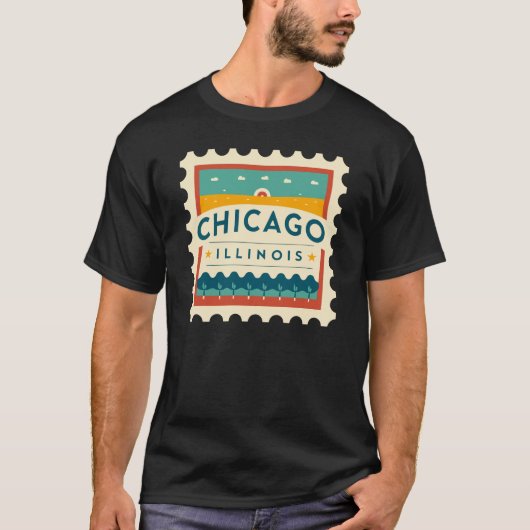 Chicago Illinois Vintag Design T-Shirt (Vorderseite)