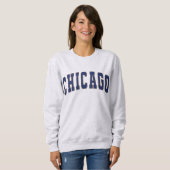 Chicago Illinois Vintag Uni Style Sweatshirt (Vorne ganz)