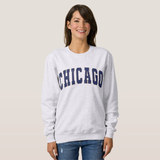 Chicago Illinois Vintag Uni Style Sweatshirt (Vorne ganz)