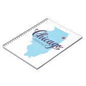 Chicago Illinois Vintage Karte Notizblock (Linke Seite)