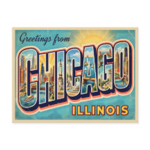 Chicago Illinois Vintage Reiseandenken