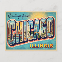 Chicago Illinois Vintage Reiseandenken Postkarte