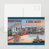 Chicago, Illinois Vintage Travel Postcard Postkarte (Vorne/Hinten)