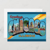 Chicago, Illinois Vintage Travel Postcard Postkarte (Vorne/Hinten)