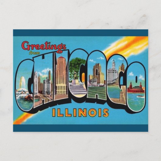 Chicago, Illinois Vintage Travel Postcard Postkarte (Vorderseite)
