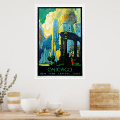 Chicago Illinois Vintage Travel Poster (Küche)