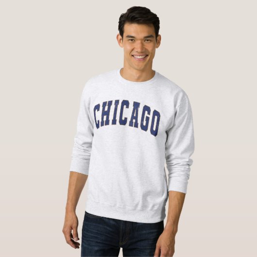 Chicago Illinois Vintage Uni Style Sweatshirt (Vorne ganz)