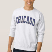 Chicago Illinois Vintage Uni Style Sweatshirt (Vorderseite)