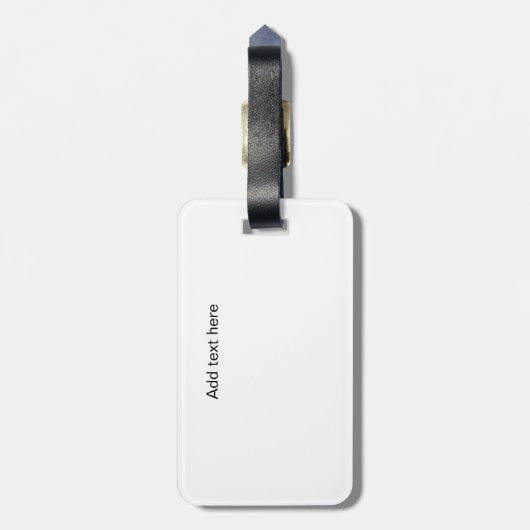 Chicago Illinois Watercolor City View Gepäckanhänger (Rückseite vertikal)