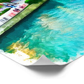 Chicago Illinois Watercolor City View Poster (Ecke)