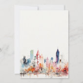 Chicago Illinois Watercolor Landscape Wedding Dankeskarte (Rückseite)