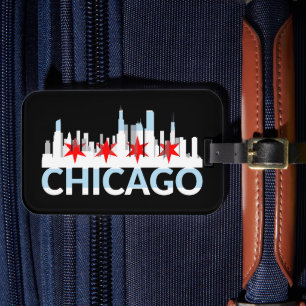 Chicago Illinois Windy City 4 Sterne Chi Town Logo Gepäckanhänger