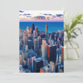 Chicago, Illinois Wolkenkratzer Karte (Stehend Vorderseite)