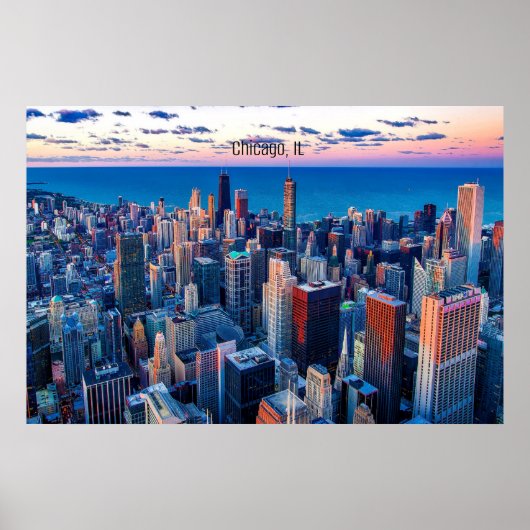 Chicago, Illinois Wolkenkratzer Poster (Vorne)