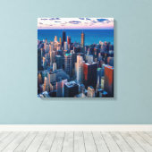 Chicago Illinois Wrapped Canvas Art 16,80 X 17,50 Leinwanddruck (Insitu (Holzboden))