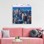 Chicago Illinois Wrapped Canvas Art 16,80 X 17,50 Leinwanddruck (Insitu (Wohnzimmer))