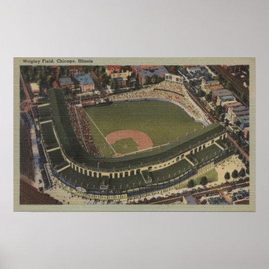 Chicago, Illinois, Wrigley Field Cubs Poster (Vorne)