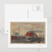 Chicago, Illinois / Zug Postkarte (Vorne/Hinten)