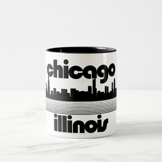 Chicago, Illinois Zweifarbige Tasse (Mittel)
