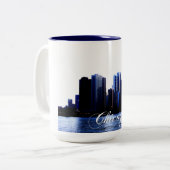 Chicago Illinois Zweifarbige Tasse (Vorderseite Links)