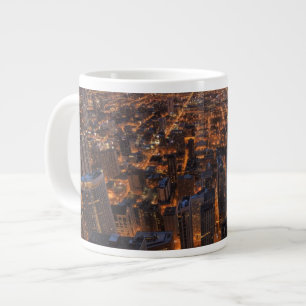 Chicago im Stadtzentrum gelegen am Sonnenuntergang Jumbo-Tasse